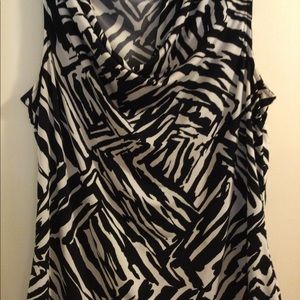 Jones studio zebra print knit top